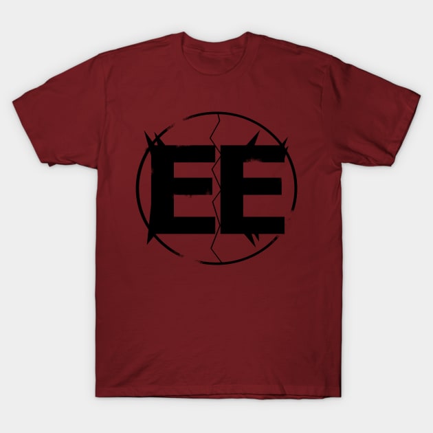 EXPLODING EARTHS E/E HERO LOGO - BLACK T-Shirt by Explodingearths